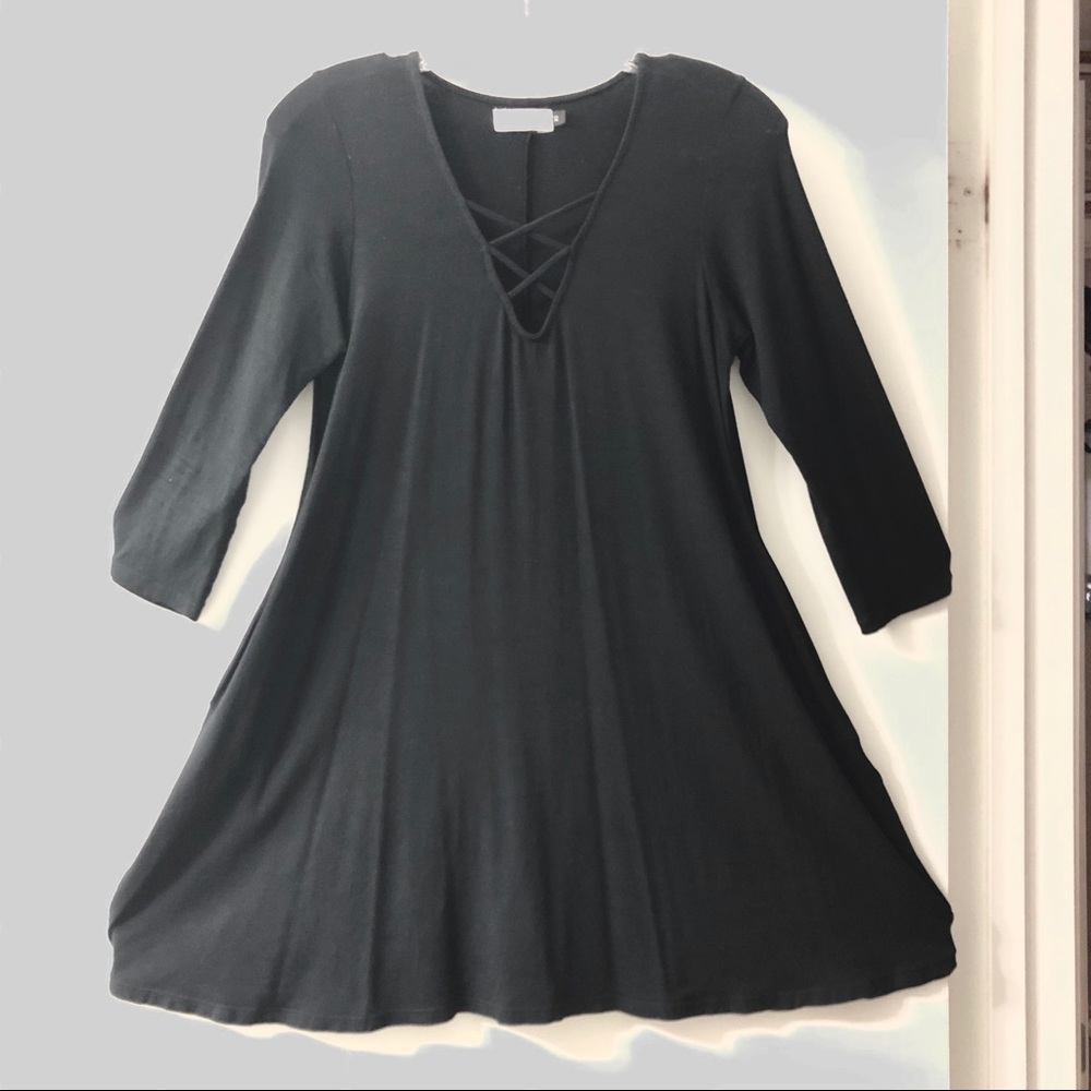 Ava Sky Odessa BLACK Mini Dress XS
